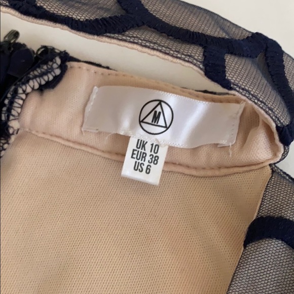 Missguided Navy Lace Choker Neck Bodycon Dress - Picture 9 of 9